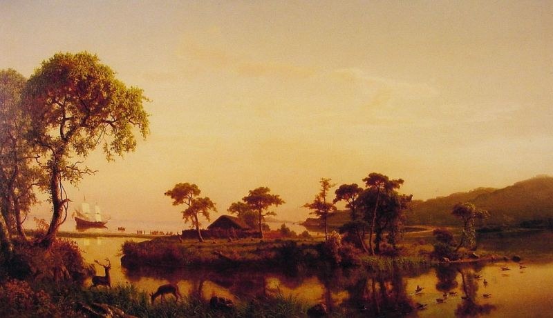 Albert Bierstadt Gosnold at Cuttyhunk 1602